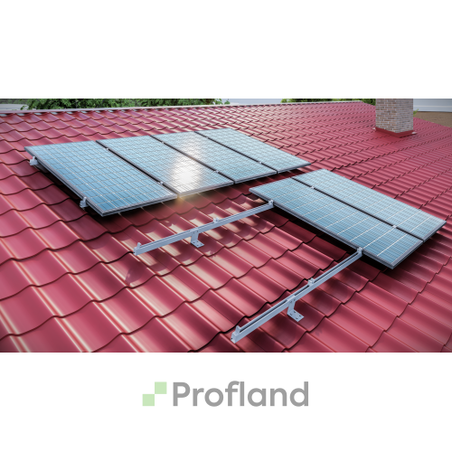 Подконструкция для монтажа солнечных панелей на наклонную крышу - завод Профленд
